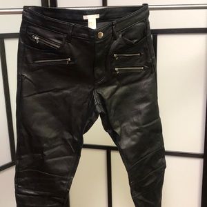 H&M Faux Leather Pants size 8